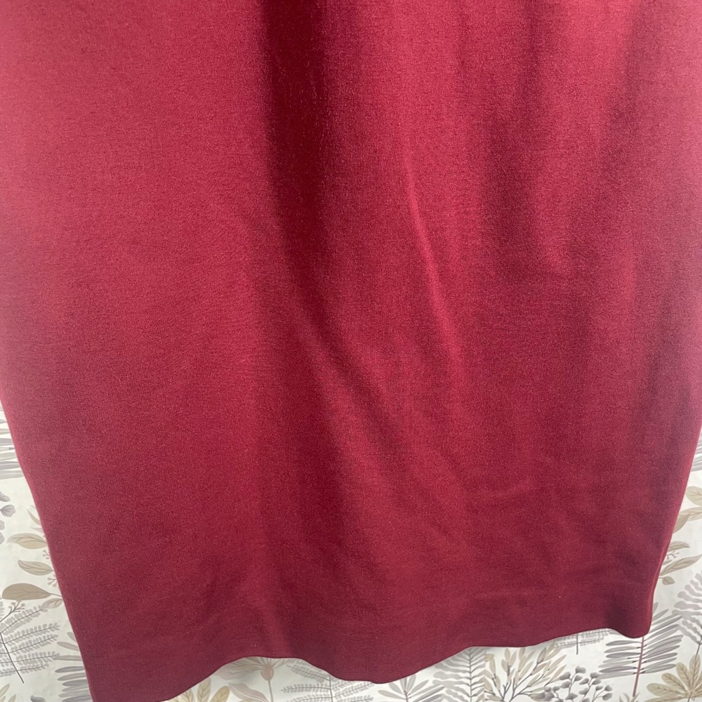 J.Crew Burgundy Bell Sleeve Sheath‎ Dress Size 6 Lined Stretch Work Cocktail - Picture 7 of 13